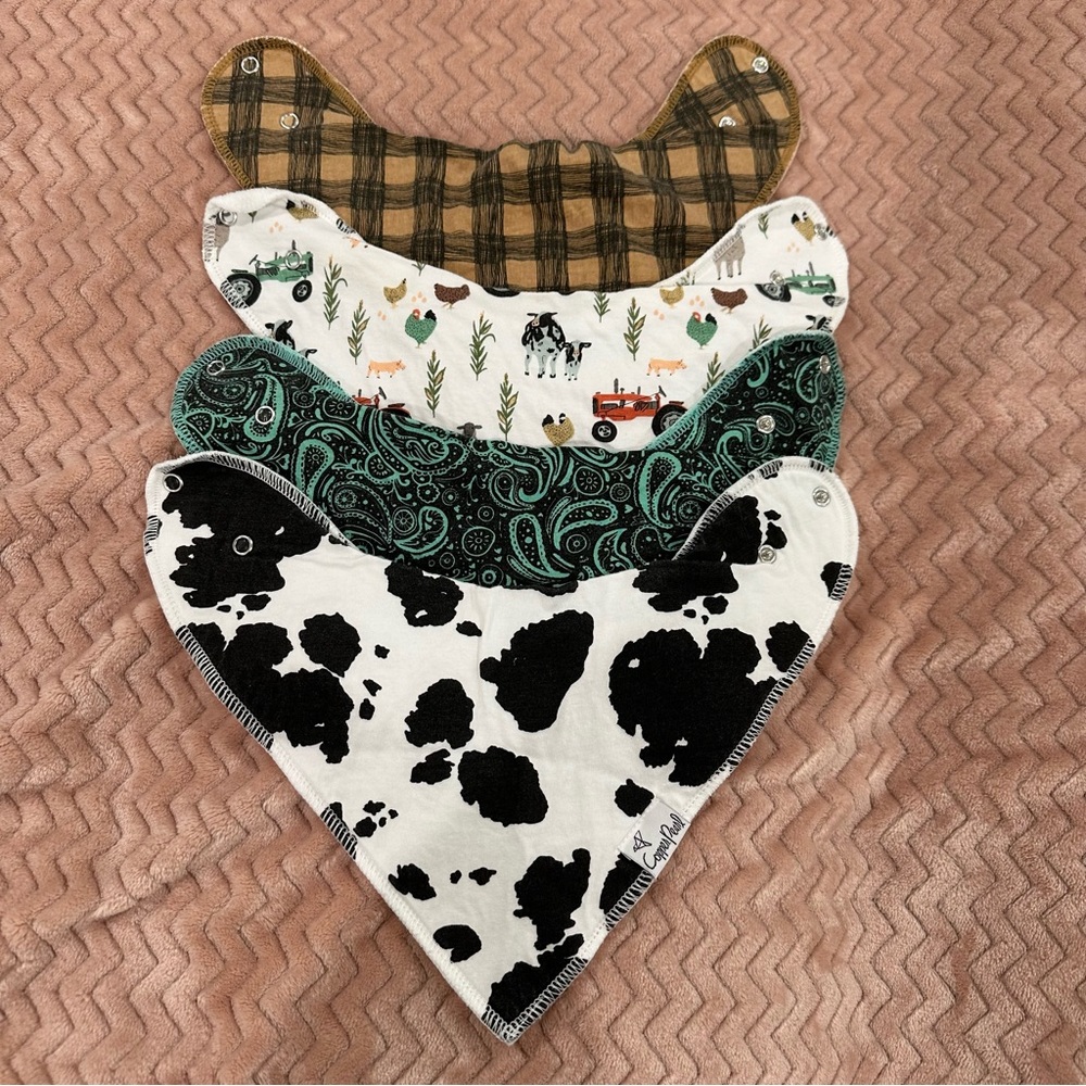 Copper Pearl Drool Bib Set